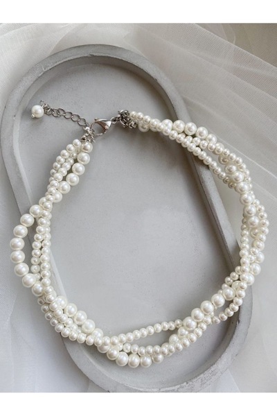 Jerberaa takı 3’lü tasarım inci kolye