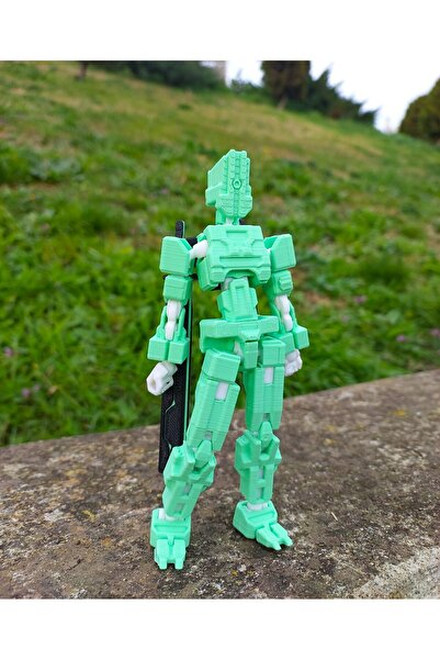 figur Elemental Oynar Eklemli yeşil Robot Figür Dummy