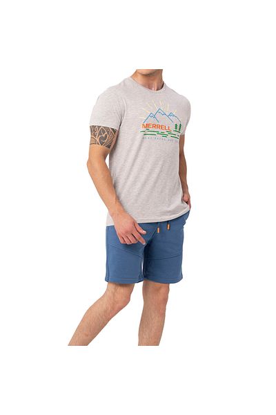 Merrell Tobi Men's Gray T-Shirt Men's T-Shirt M4Tobım