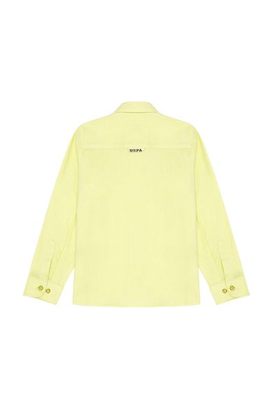U.S. Polo Assn. Boy's Neon Yellow Long Sleeve Basic Shirt 50263107-Vr168