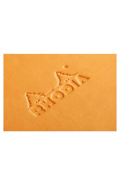 Rhodia Orange Lined Hard Cover Notebook - 90x140 Rw 118068