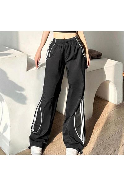 Köstebek Black Sports White Striped Trousers