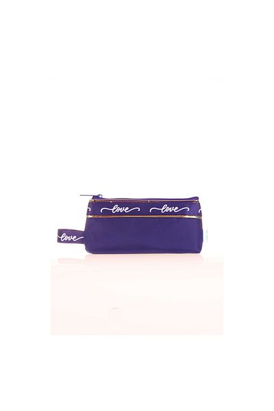 KAUKKO Navy Blue Baggy Mirror Pencil Bag - K2666