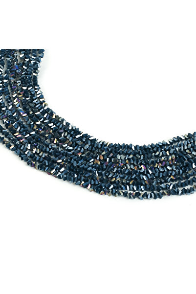 yfhobi 1 Dizi (110-120Adet) - 4 mm Üçgen Kristal Cam Boncuk Dizisi Mat Janjan...