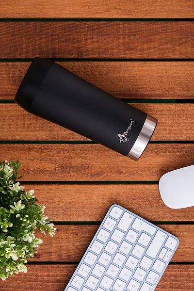 Penguen Mug Thermos - 400 ml |   Leak-Proof, Double-Lined, Vacuum Insulated, Stainless Steel