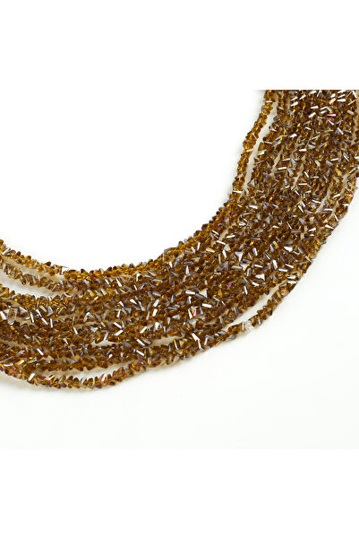 yfhobi 1 Dizi (110-120Adet) - 4 mm Üçgen Kristal Cam Boncuk Dizisi Şeffaf Jan...