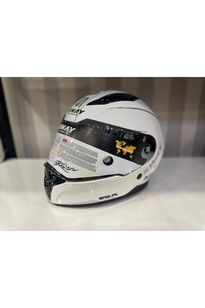 Sway KASK SWAY SW 850 WHITE/SİLVER FULL FACE