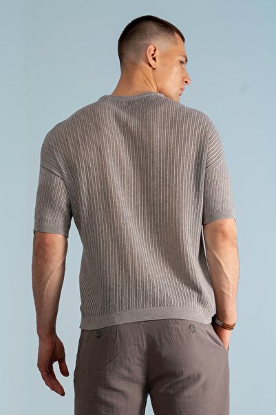 redowl Λεπτό πλεκτό μπλουζάκι Crew Neck - Ραφή Αραιά