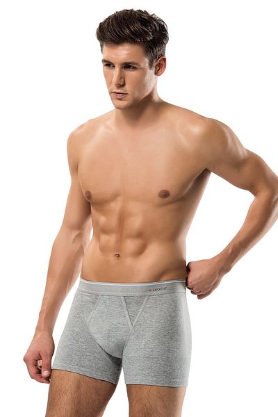 ERDEM İÇ GİYİM Erdem Grey Cotton Air Slim Boxer 1428