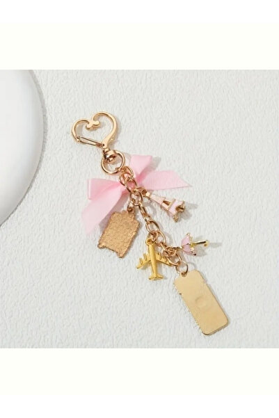 Halımax Metal Keychain Bow Luggage Bag - Car Ornament Charm Gift