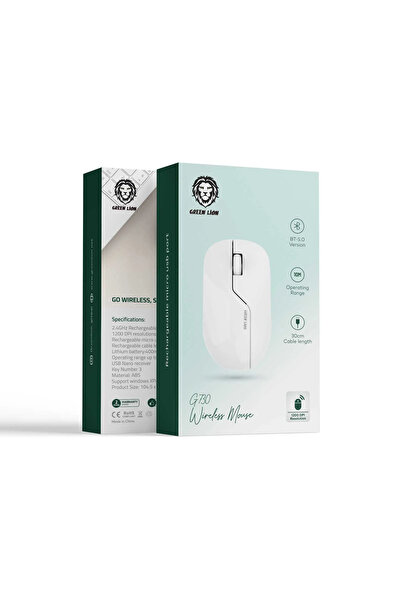 Green Lion ماوس لاسلكي G730 - أبيض