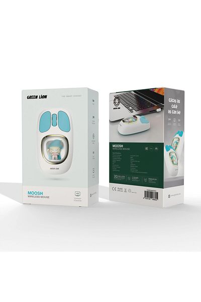 Green Lion Moosh Wireless Mouse - White