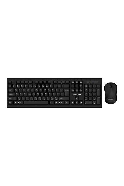 Green Lion Wireless Keyboard And Mouse - Black