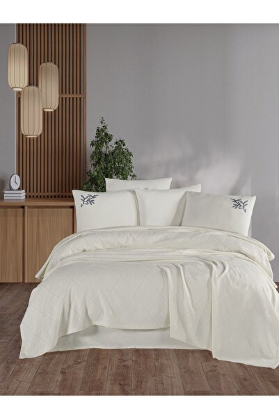 AYHANHOME Premium Double Waffles 100% Cotton, Honeycomb Design Embroidered Double Boxed Pique Set