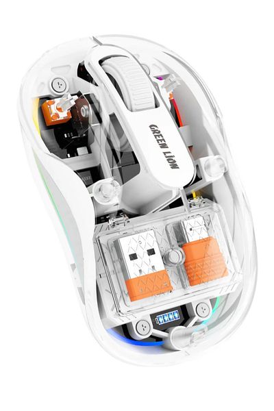 Green Lion Wireless Turtle Mouse 2400Dpi - White