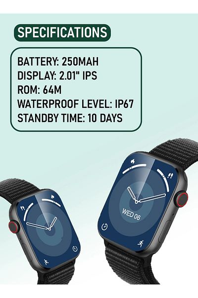Green Lion Active Se Smart Watch - Black
