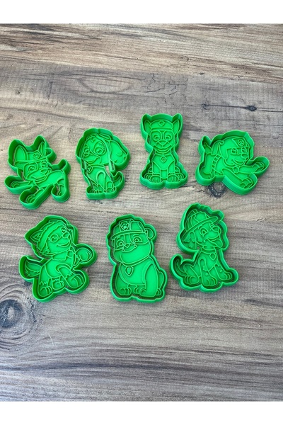 KSTECH قالب كوكيز باو باترول مع ختم - مجموعة من 7 قطع