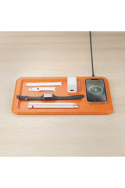 Green Lion Wireless Pad Storage & Charging 15W -Orange