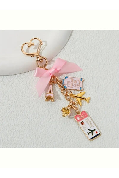 Halımax Metal Keychain Bow Luggage Bag - Car Ornament Charm Gift