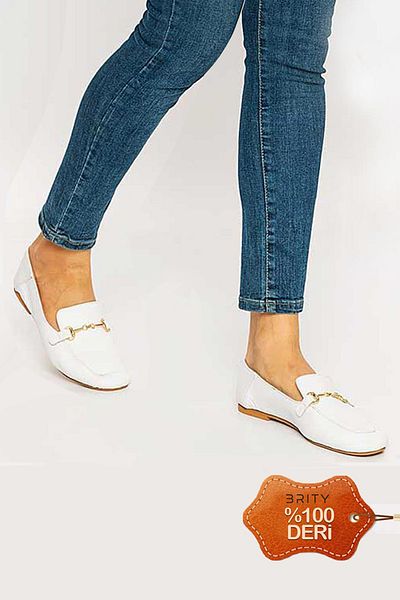 BRITY Loafer de damă din piele naturală
