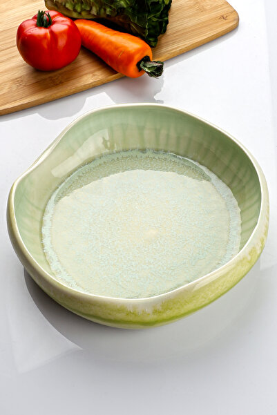 Bev Kitchen El Yapımı Porselen Doğal 24 Cm Salata Kasesi