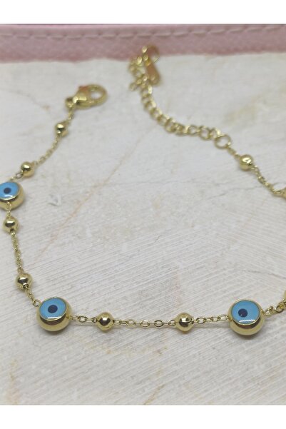 nilüfer takı tasarım سوار من الفولاذ المقاوم للصدأ سعة 316 لترًا مع خرز عين الشر