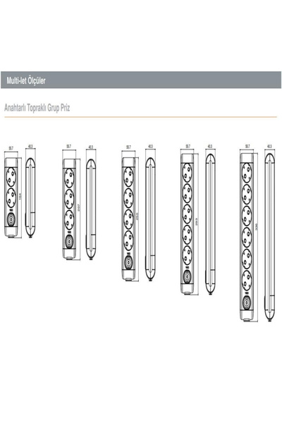 VİKO Altılı Çoklu Priz, Anahtarlı, Uzatma Kablosu, 6lı, 2m, Siyah