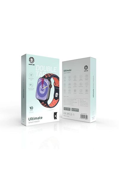 Green Lion Ultimate Smart Watch - Black( Case )/Black Silicone&Blue New Nike(Strap)