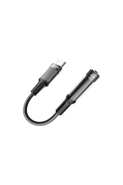 Green Lion Earphone Adapter Usb-C To 3.5 Aux 12Cm - Black