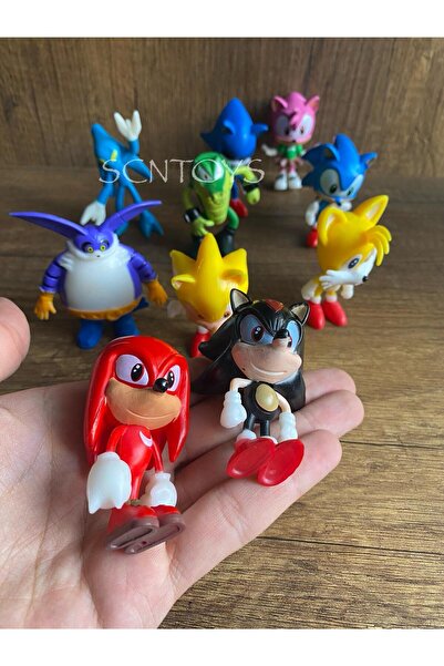 scntoys SONİC FİGÜR 10'LU SONİC KİRPİ HEDGEHOG SONIC POWER AKSİYON FİGÜRLERİ 10'LU SET KIRILMAZ SİLİKON