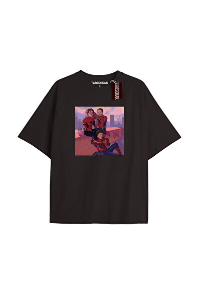 TIMESWASTINGIRL Tricou Spider-Man cu imprimeu de ziar Model No Way Home