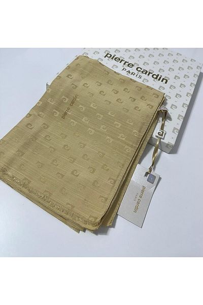 Pierre Cardin LOGOLU MĂTĂR - șal ETOL JACQUARD DE BUMBAC - AUR -8934985-955--932