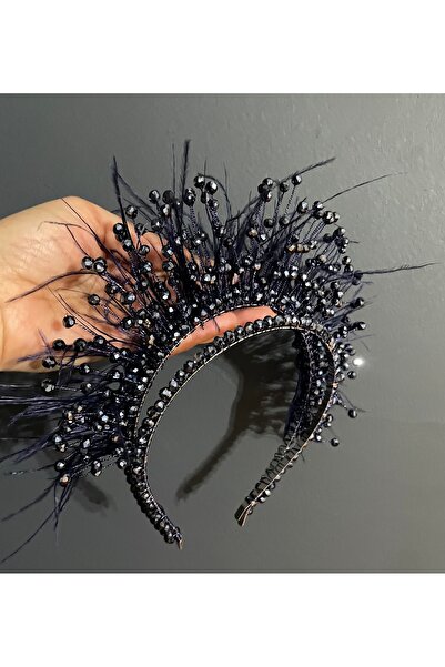 DesaAccessories Tüylü İkili Kına, After Party, Gelin Tacı