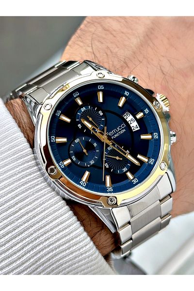 Ferrucci Function Function Steel Band Men's Wrist Watch Fc13909Tm.1