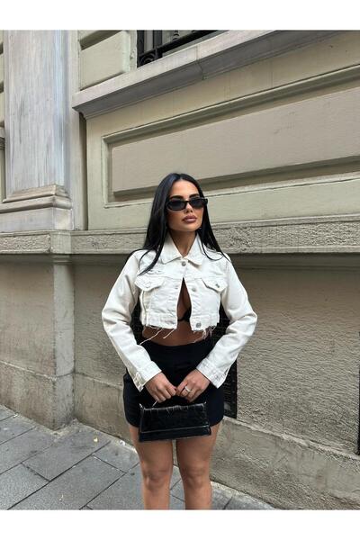 LB Laluna Butik Jachetă de damă Crop Denim