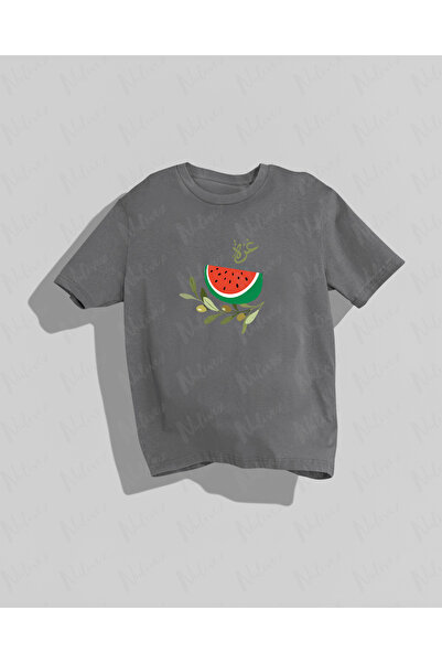 Nulivez تي شيرت بتصميم فلسطين مطبوع على الظهر عالي الجودة للجنسين