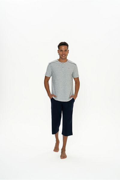 U.S. Polo Assn. Ανδρικό, Αδειοδοτημένο, USPA, (Γκρι), Σετ Πιτζάμες Βερμούδας