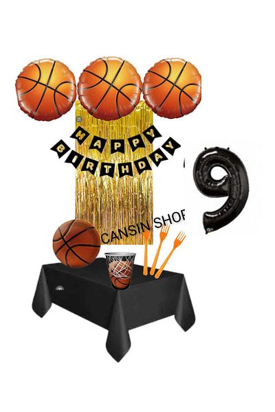 CANSIN Basketball 9 Years Birthday Set for 8 People