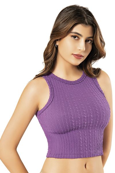 CHC Chocho Women's Knitted Detailed Crop