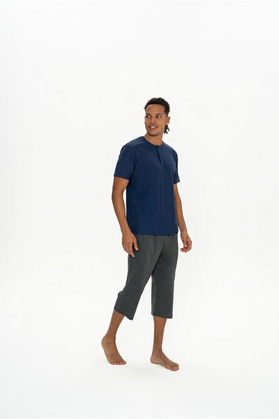U.S. Polo Assn. Ανδρικό, Αδειοδοτημένο, USPA, (Navy Blue), Σετ Πυτζάμες Βερμούδας