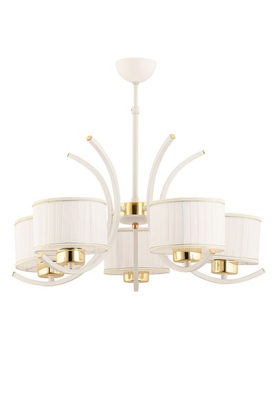 avimonaydınlatma Fabric 5-Piece White Fabric Hat White Pendant Lamp Chandelier Living Room Hall Bedroom