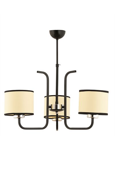 avimonaydınlatma Legolas 3-Piece Cream Set - Black Kumash Hat Living Room and Bedroom