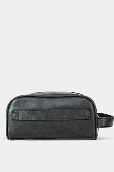 MORCA Crazy Black Personal Shaving and Makeup Grooming Bag