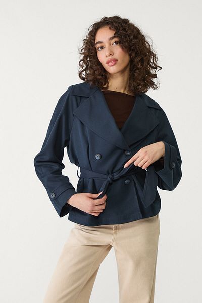 Stradivarius Short flowing trench coat with belt