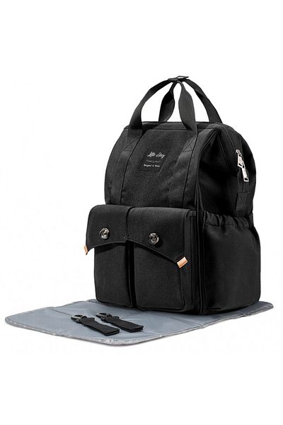 Little Story Elite Diaper Bag w / Stroller Hooks & Changing mat - Black