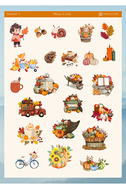 MirayDesign STICKER TEMATIC DE TOAMNA 12*17 CM