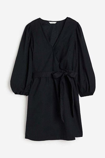 H&M Linen-blend wrap dress