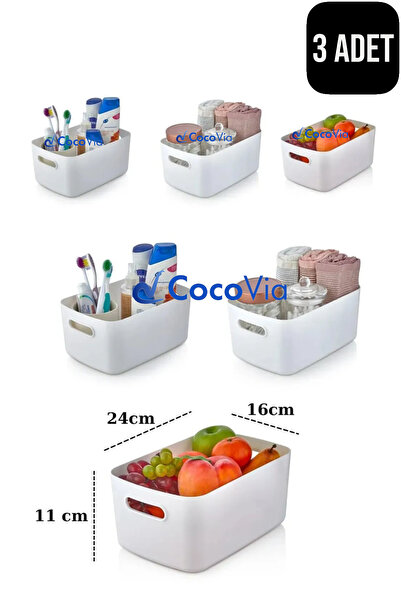 CocoVia (3 τεμάχια) Κομψός οργανωτής χωρητικότητας 3,5 λίτρων |   Δοχείο αποθ...