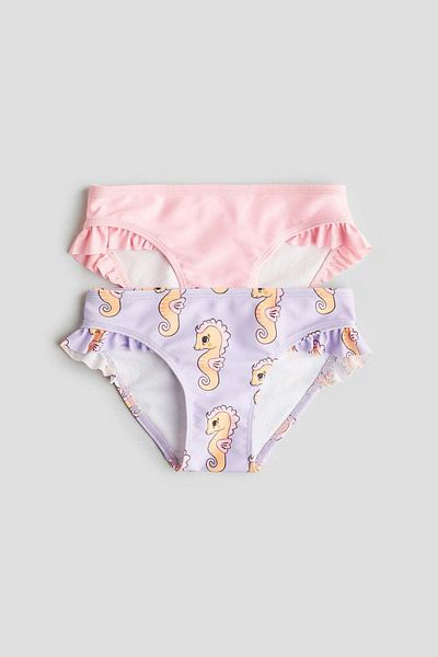 H&M 2-pack flounce -trimmed bikini bottoms