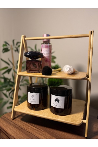 Home İki Katlı Bambu Sunumluk-kurabiyelik-çok Amaçlı Raf